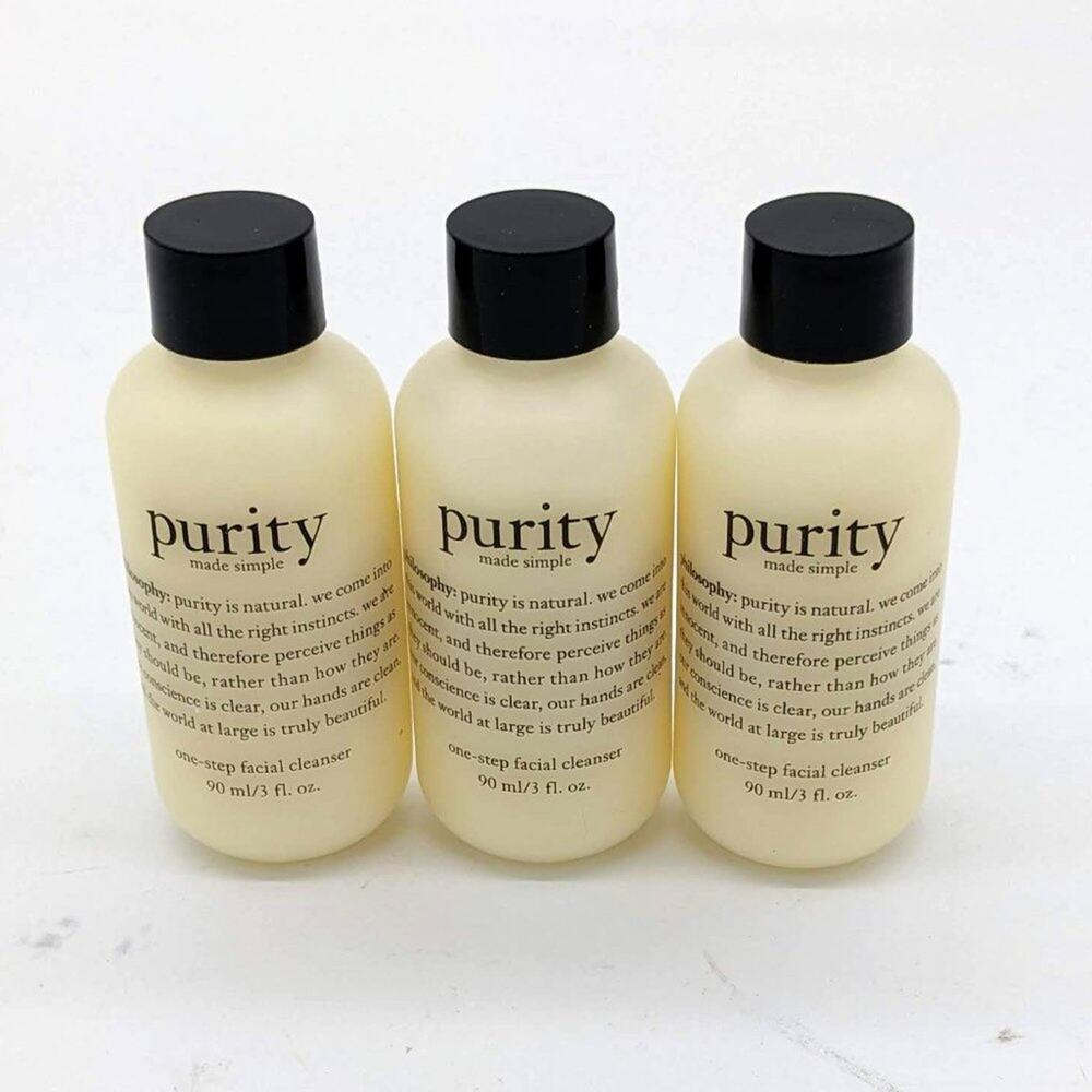 Philosophy Set of 3 Purity Made Simple One-Step Facial Cleanser 3 oz New